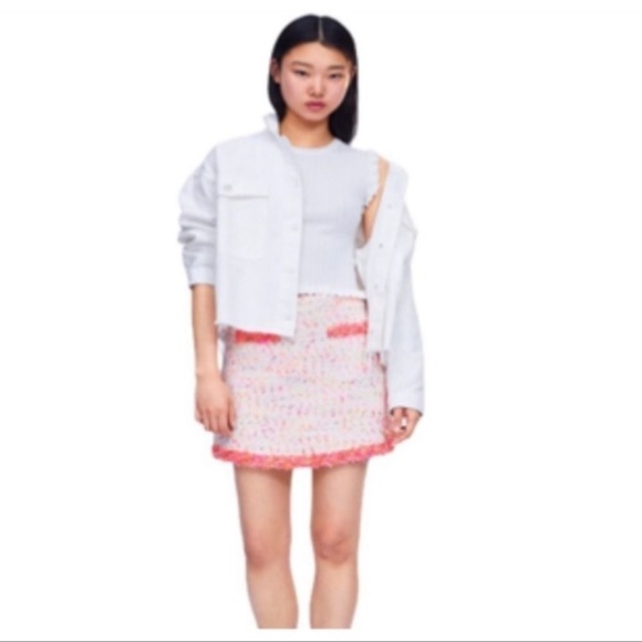 Zara Dresses & Skirts - ✨5 for $25✨ Zara Pink Tweed Confetti Style Skirt